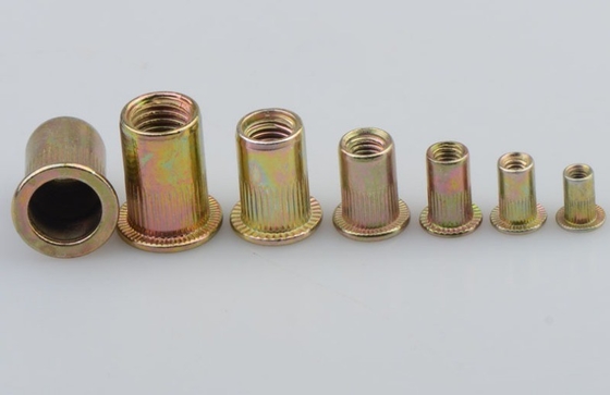 17*10*2.3 Titanium Grenzüberschreitendes Kohlenstoffstahl Farbplattiert Zink vertikales Korn Flachkopf Niete Nuss Kombination Set 150 Stück