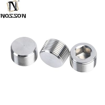 Zinkbeschichteter Rohrstecker für Rohrsysteme DIN906 Hexagon Socket Design aus Edelstahl und Titan