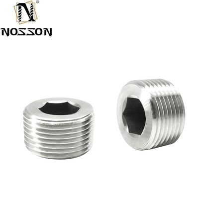 Zinkbeschichteter Rohrstecker für Rohrsysteme DIN906 Hexagon Socket Design aus Edelstahl und Titan