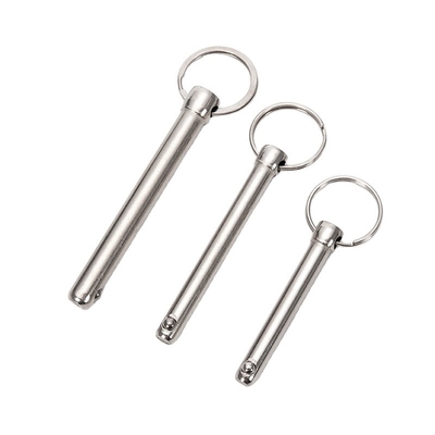 Luftversand Schnellschaltklammern mit Edelstahl-Feder-Push-Pull-Ring-Deten-Clevis-Klammer und Schließkugel-Knopfgriff