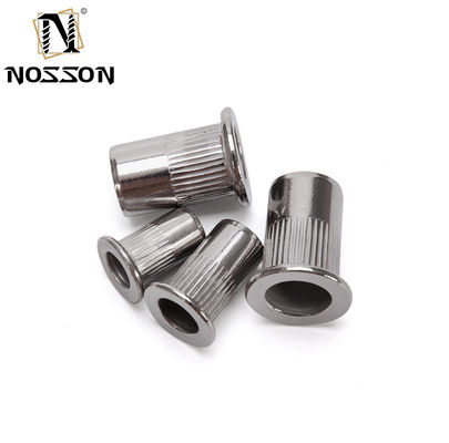 Instock M6 Halbhexblind Rivet Nuss Ss304 Blau Weiß Zink Flachkopf Hexagon Riveted Nuss für Metrisches Messsystem