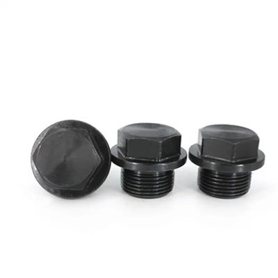 ALLOY Eisen-Kohlenstoffstahl Gr4.8 Gr8.8 Gr10.9 Gr12.9 ASTM A325 GR A B C Schwarzes Oxid Hexagon-Duty Hexagon Kopf Rohrstecker DIN910