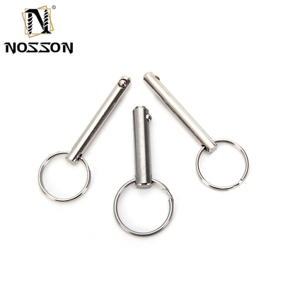 Edelstahl Schnellentlastung Kugelverriegelung Ziehen Handgriff Abwehrring Pin mit hellen Oberfläche und längere Lebensdauer TiCN Beschichtung