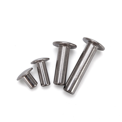 ANSI/ASME-Standard Helle Edelstahl Aluminium Dekoration Flachkopf Halbhöhlender Halbrohrverschluss M2.5 für Lederbeutel