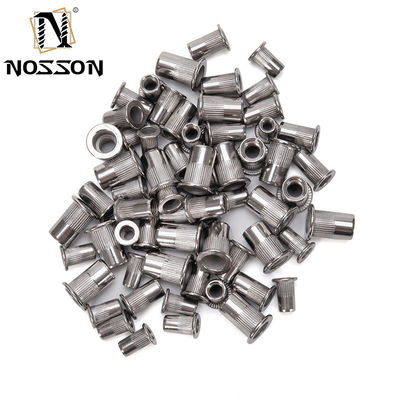 M3-M8 Edelstahl Klein 90 Countersunk Flachkopf Gewinde Tubular Hexagon Knurled Rivet Nuss Probe Finish Zinkplattiert