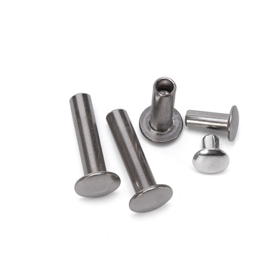 ANSI/ASME-Standard Helle Edelstahl Aluminium Dekoration Flachkopf Halbhöhlender Halbrohrverschluss M2.5 für Lederbeutel