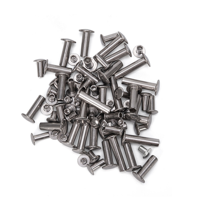 ANSI/ASME-Standard Helle Edelstahl Aluminium Dekoration Flachkopf Halbhöhlender Halbrohrverschluss M2.5 für Lederbeutel
