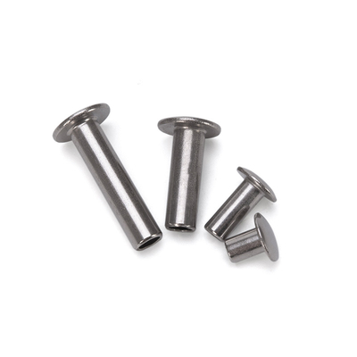 ANSI/ASME-Standard Helle Edelstahl Aluminium Dekoration Flachkopf Halbhöhlender Halbrohrverschluss M2.5 für Lederbeutel