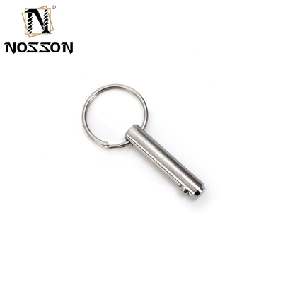 5mm*40mm Edelstahl Schnellentlastung Kugelverschluss Pin Hitch Pin Silber Längere Lebensdauer TiCN Veredelung für vielseitige Anwendungen