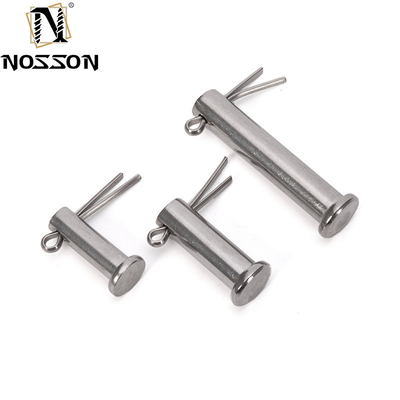 A2 A4 Edelstahl Flachkopfschacht Clevis Pins mit Loch für Federpins länger Lebensdauer TiCN Veredelung Korrosionsbeständigkeit