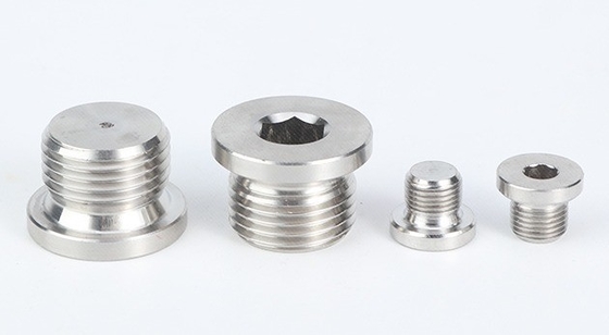 Korrosionsbeständige Industrie 304 Edelstahl Innenhexagon verstopfte Kopf Stoffiger Kopf Öl Metallrohrverbindungen Stecker