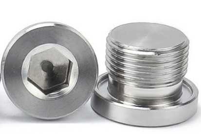 Korrosionsbeständige Industrie 304 Edelstahl Innenhexagon verstopfte Kopf Stoffiger Kopf Öl Metallrohrverbindungen Stecker