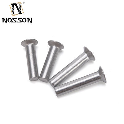 Helle Oberfläche Aluminium M2 M2.5 M3 M4 M5 M6 Schankstange Durchmesser GB869 Flach Countersunk Head Punch Selbststecker Fester Rivet