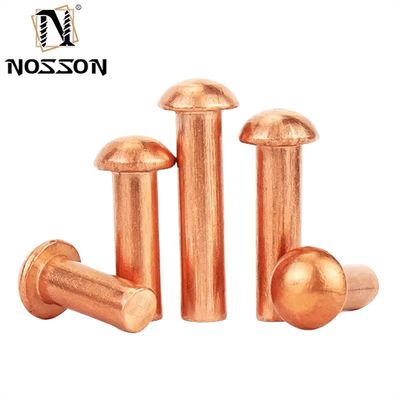 Messing M8 M10 M12 Gegengesunkener Kopf Festniete Helle Oberfläche Unbeschichtet ISO-Standard für Temperaturumgebungen