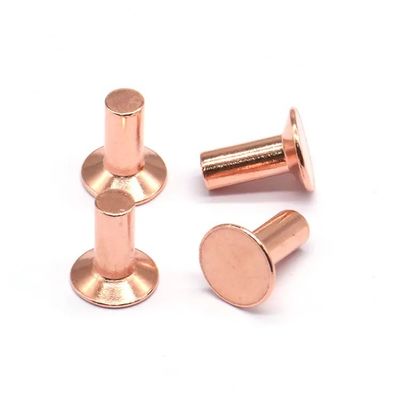 Messing M8 M10 M12 Gegengesunkener Kopf Festniete Helle Oberfläche Unbeschichtet ISO-Standard für Temperaturumgebungen