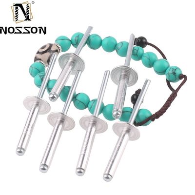 2.4-6.4mm DIN Standard Aluminium Rundkopf Pop Kernziehblinde Nieten mit Anodisierungsbeschichtung von DingQi