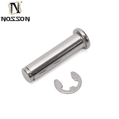 DIN1444 Standard-Clevis-Pins ohne Faden rund Flachkopf Sicherheitsschloss-Pin mit R-Clip-Loch in kundenspezifischem Edelstahl