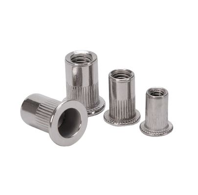 Hohe Präzision und Effizienz Halbknurled Rivet Nut in 304 Edelstahl für DIN Standard durch professionelle Herstellung
