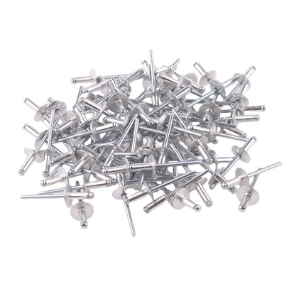 Aluminium Stahl Blind Rivet Kuppel Kopf Offener Ende Typ Farbe Farbe Industrie-Standard mit großer Flansche und Rille Design