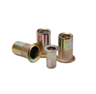 DIN Standard Customized Flat Head Rivet Nut Pressure Threaded Inserts für die Öl- und Gasindustrie in Metric Measurement System