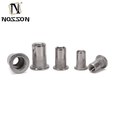 DIN Standard Customized Flat Head Rivet Nut Pressure Threaded Inserts für die Öl- und Gasindustrie in Metric Measurement System