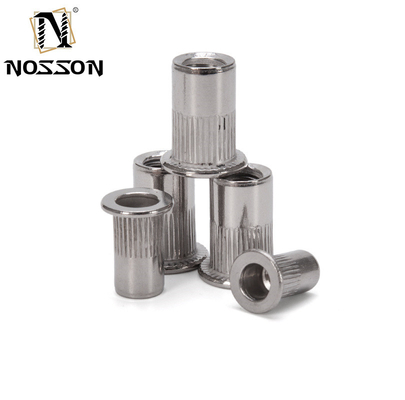 DIN Standard Customized Flat Head Rivet Nut Pressure Threaded Inserts für die Öl- und Gasindustrie in Metric Measurement System