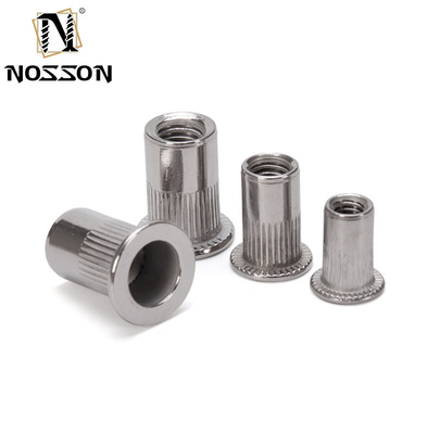 DIN Standard Customized Flat Head Rivet Nut Pressure Threaded Inserts für die Öl- und Gasindustrie in Metric Measurement System
