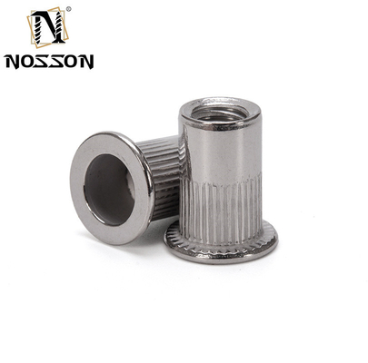 DIN Standard Customized Flat Head Rivet Nut Pressure Threaded Inserts für die Öl- und Gasindustrie in Metric Measurement System