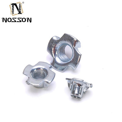 Imperial Measurement System Stahl M6 Vier Klauen Fass Nuss Blind T-Nüsse für Möbel Tee Gewinde Einsatz Nuss M5