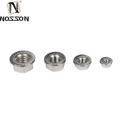 Nickelplattierte Feinstreifenflansche aus Kohlenstoffstahl SS304 DIN6923 M8 M10 M12 für die Automobilindustrie