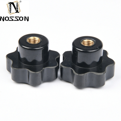 Custom M5 M6 M8 M10 M12 Pflaumen-Bakelit-Handspannfaden Star Nuts Griff mit metrischem Messsystem und BS Standard