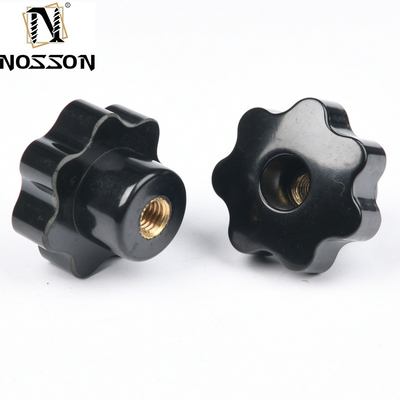 Custom M5 M6 M8 M10 M12 Pflaumen-Bakelit-Handspannfaden Star Nuts Griff mit metrischem Messsystem und BS Standard