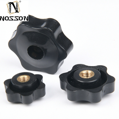 Custom M5 M6 M8 M10 M12 Pflaumen-Bakelit-Handspannfaden Star Nuts Griff mit metrischem Messsystem und BS Standard