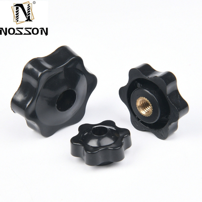 Custom M5 M6 M8 M10 M12 Pflaumen-Bakelit-Handspannfaden Star Nuts Griff mit metrischem Messsystem und BS Standard