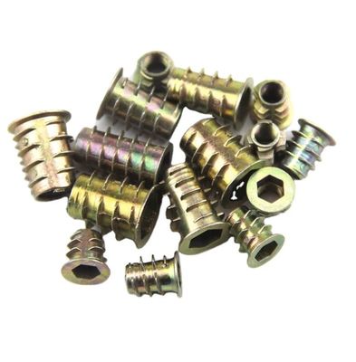 Möbel aus Edelstahl Holz-Einsatz-Nuss M5 M6 M8 Gewinde-Einsätze für Holz-metrische Messsysteme und Gesundheitswesen