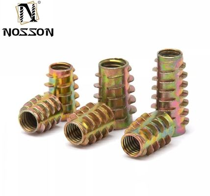 Möbel aus Edelstahl Holz-Einsatz-Nuss M5 M6 M8 Gewinde-Einsätze für Holz-metrische Messsysteme und Gesundheitswesen