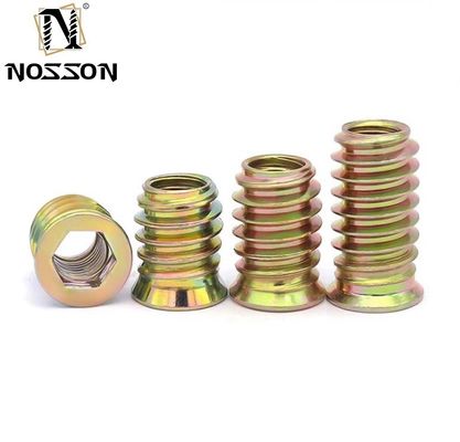 Edelstahl 201/304/316 Metrisches Messsystem M6 M8 M10 Gewindeholz-Einsatzmuttern für Möbel und Langlebigkeit