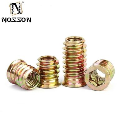 Edelstahl 201/304/316 Metrisches Messsystem M6 M8 M10 Gewindeholz-Einsatzmuttern für Möbel und Langlebigkeit