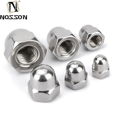 Wasseraufbereitung DIN Standard Gelb Beschichtung Messing Veredelung Zink Flake Beschichtet Hex Cap Nuss Eichelnuss mit Hexagon Dome Cap