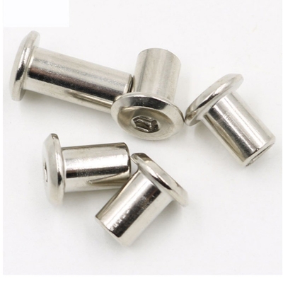 ANSI/ASME-Standard M3 M4 M5 M6 M8 M10 M12 1/4 3/8 5/16 Kohlenstoffstahl Flachrunderkopf Hex-Nuss für Möbel-Fass-Nuss