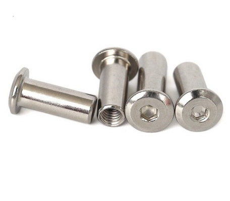 ANSI/ASME-Standard M3 M4 M5 M6 M8 M10 M12 1/4 3/8 5/16 Kohlenstoffstahl Flachrunderkopf Hex-Nuss für Möbel-Fass-Nuss
