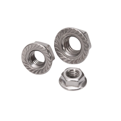 12 Punkte Flanschmutter DIN6923 Edelstahl Selbstverriegelung mit schwarzer Oxidveredelung und imperial Inch-Messsystem