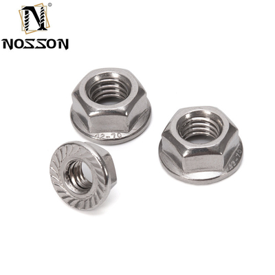 12 Punkte Flanschmutter DIN6923 Edelstahl Selbstverriegelung mit schwarzer Oxidveredelung und imperial Inch-Messsystem