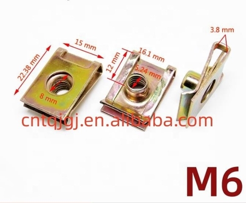 Metrisches Messsystem Edelstahl U-Typ Clip Nut für Selbstschraubschrauber in der Einzelhandelsindustrie Wasserbehandlung