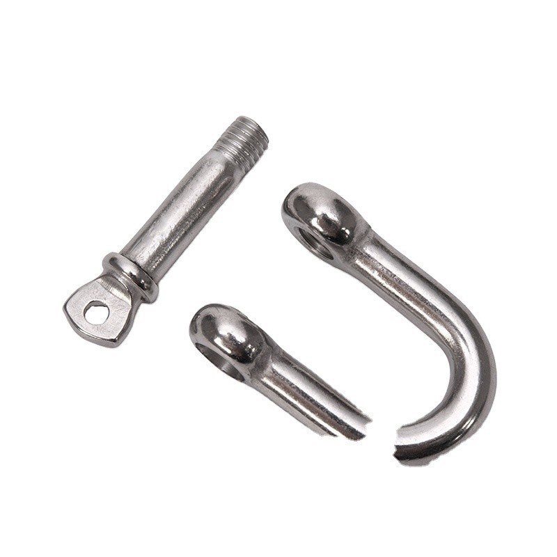 Polierte Silber-D-Gürtel für schwere Anwendungen aus Edelstahl 304/316 M4-M16 mit Finish- und Schraubkragen-Pin