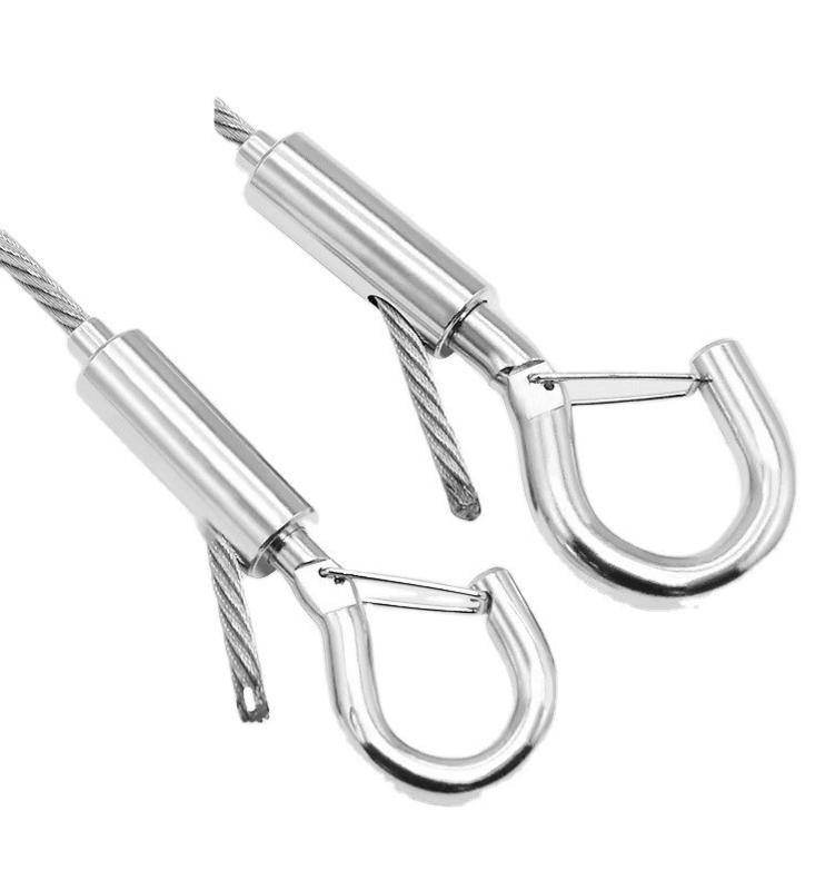 Elektrolytische Behandlung 8mm-50mm Edelstahl Doppel End Schrauben Schnapphaken Carabiner für Hundeleine Scuba-Zubehör