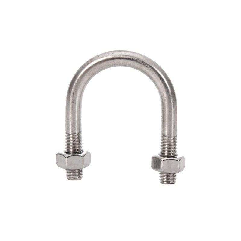 U-Schraube U-Rohrklemme mit fester Buckel aus 304 Edelstahl und M12M16M20M24-Schraubenbefestigungen nach DIN-Norm