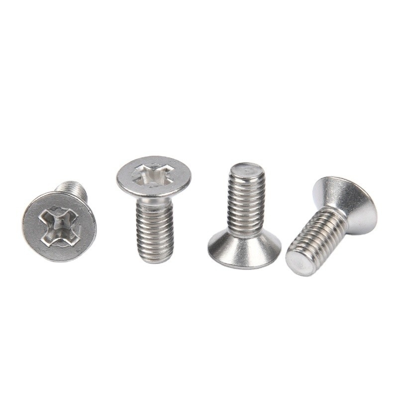 ZINKGESCHMICHT JIS-Standard für alle Größen DIN965 304 316 aus Edelstahl Flachkopf Kreuz eingegrabenen Bolzen Countersunk Kopf Phillips Maschinenschraub