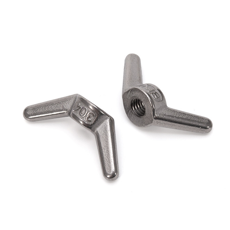 Korrosionsbeständiges individuelles Logo DIN315 Schmetterlingsflügelnüsse Edelstahl 304 316 mit schwarzer Oxid-Glanzveredelung