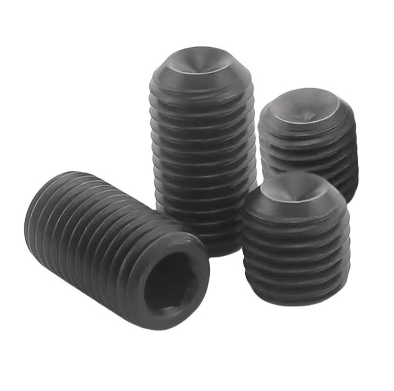 Metallbefestigungsmittel Panhead M1-M12 INCH Messsystem DIN916 Set Steckschrauben mit schwarzer Oxidbeschichtung